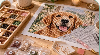 Diamond art project materials